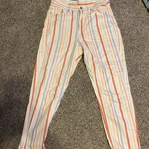 AE American Eagle Striped Mom Jeans
